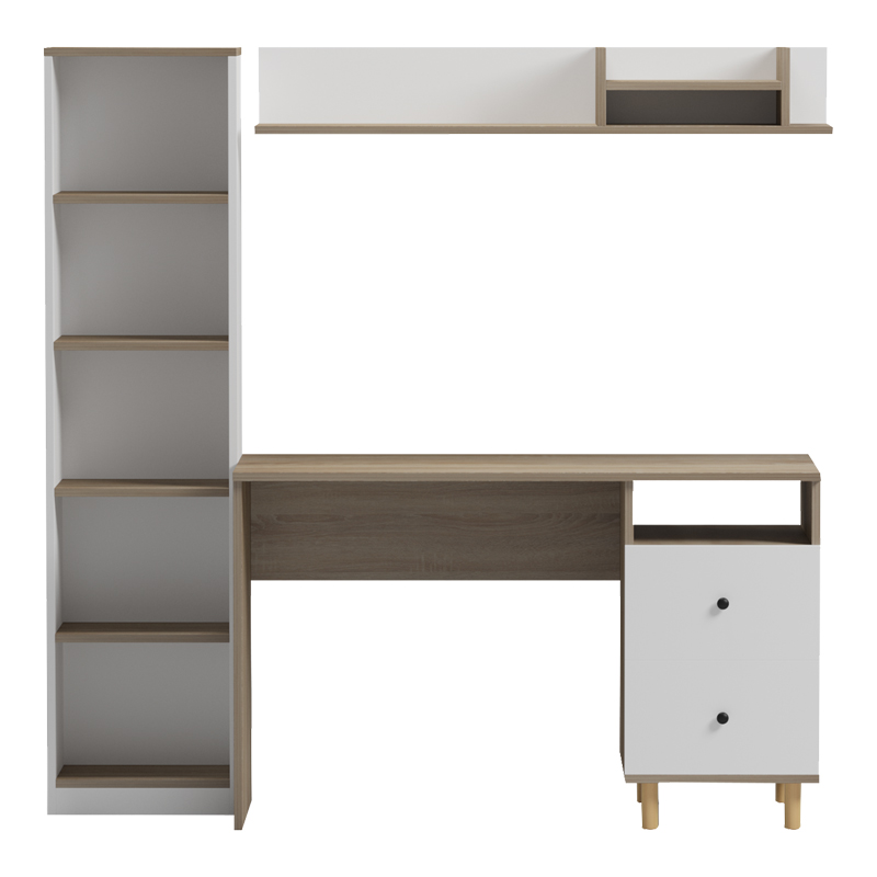 Офис композиция Kontor sonoma-white 120x50x160см - Image 2