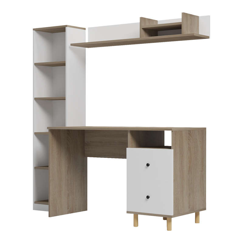 Офис композиция Kontor sonoma-white 120x50x160см - Image 3