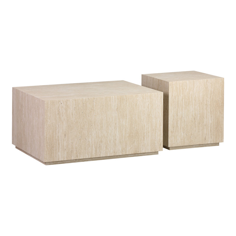 Холна маса Sandu комплект от 2 части, MDF, с травертинова визия - Image 2