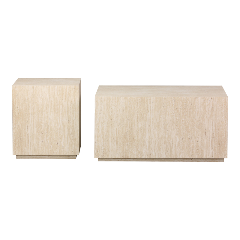 Холна маса Sandu комплект от 2 части, MDF, с травертинова визия - Image 3