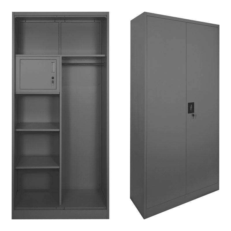 Метален гардероб Zogi с антрацитна преграда 90x45x180см