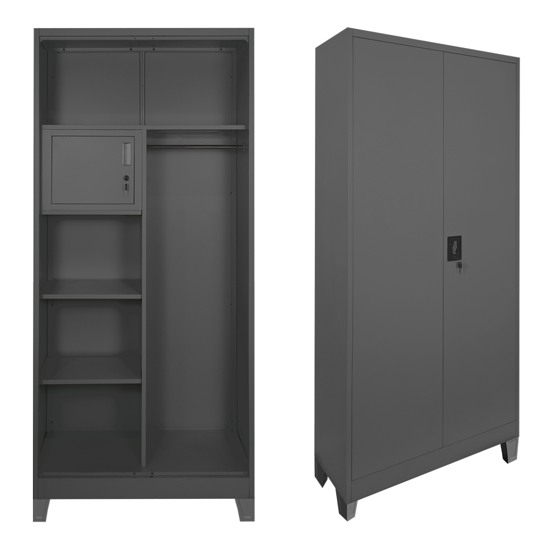 Метален гардероб Zogi с антрацитна преграда 90x45x190см