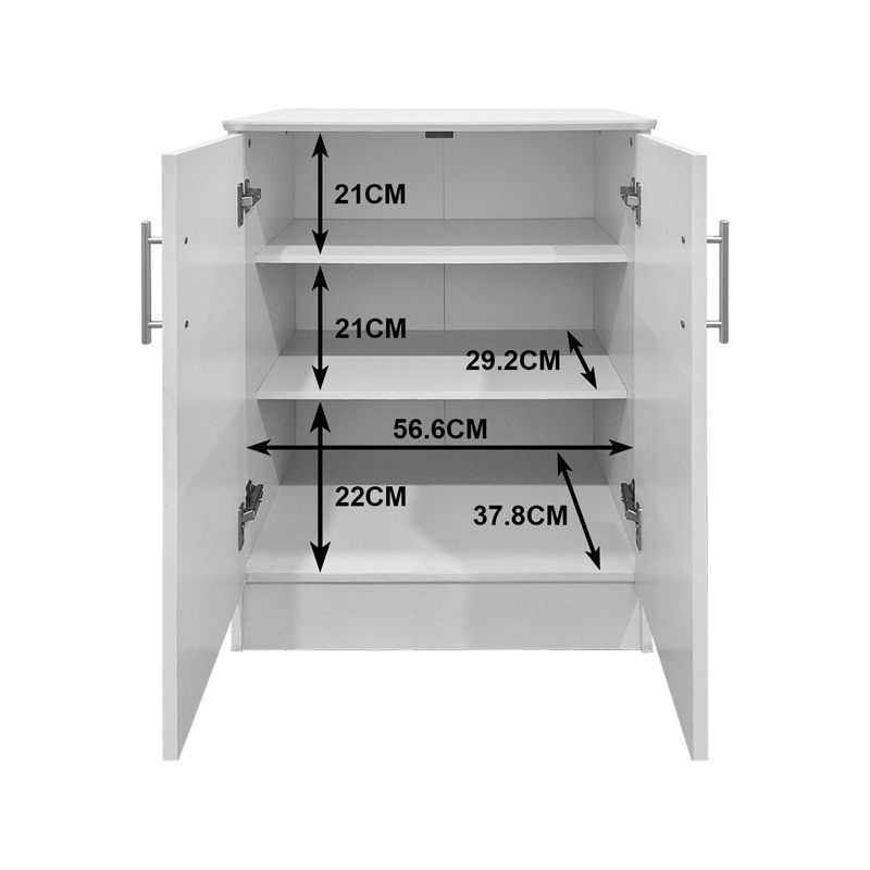 Шкаф за обувки Souken 6 чифта бял 60x40x80см - Image 6