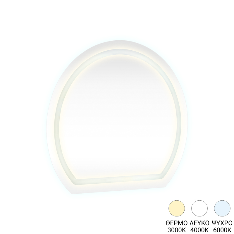 Огледало Enira с LED осветление 59.5x2.8x59.5см