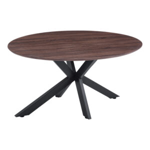 Маса Makrey от орех MDF - черни метални крака 160x90x75см