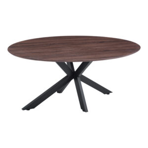 Маса Makrey от орех MDF - черни метални крака 180x90x75см