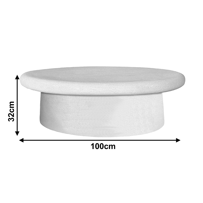 Холна маса Herona MDF бяла 100x60x32см - Image 3