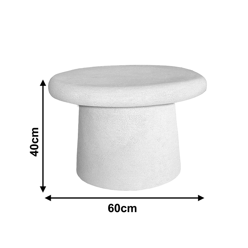 Холна маса Herona MDF бяла Φ60x40см - Image 3