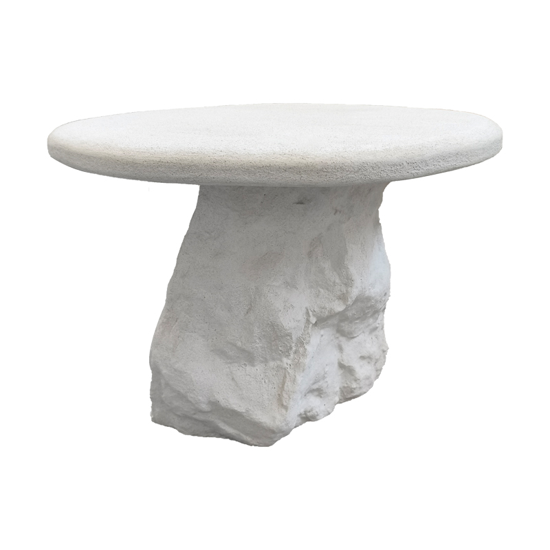 Странична маса Zinol mdf-полирезин бяла Φ58x41см - Image 3