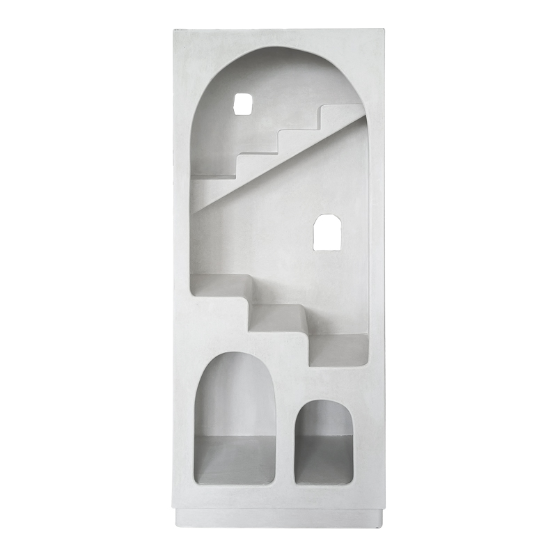 Библиотека-рафт Boolten MDF бяла 80x38x190 см - Image 3