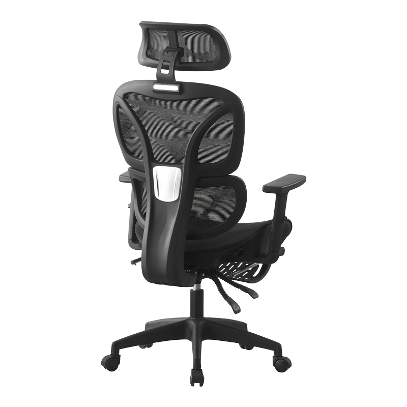 Мениджърски офис стол с поставка за крака Corus mesh черен 62x69x125-135см - Image 2