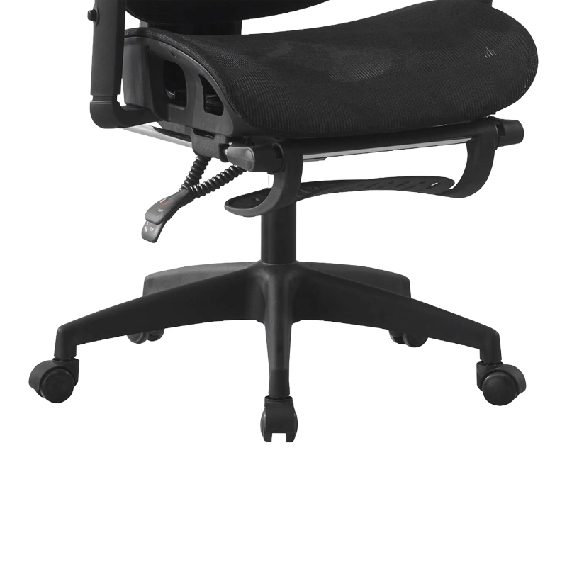 Мениджърски офис стол с поставка за крака Corus mesh черен 62x69x125-135см - Image 7