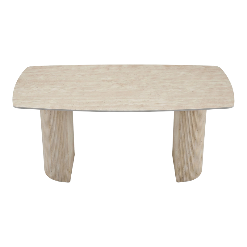 Маса Loosir от MDF-пясъчник с травертинова имитация 180x90x74см - Image 2