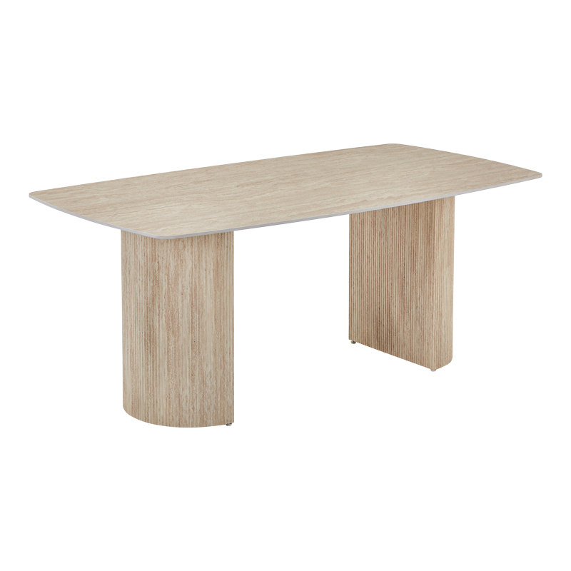 Маса Loosir от MDF-пясъчник с травертинова имитация 180x90x74см