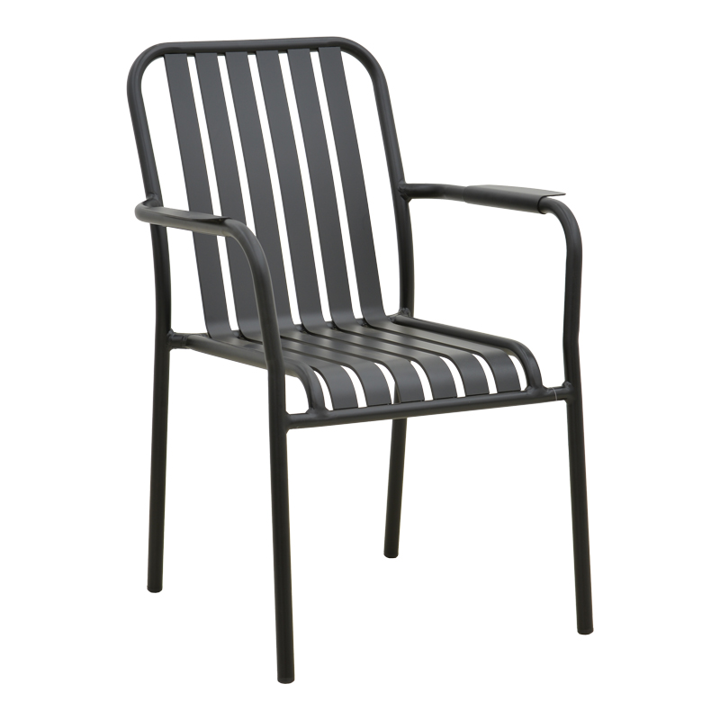 Трапезна маса Heven Vista комплект от 3 части, черен алуминий 80x80x72см - Image 3