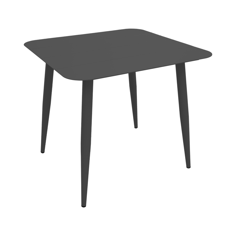 Трапезна маса Heven Vista комплект от 3 части, черен алуминий 80x80x72см - Image 5