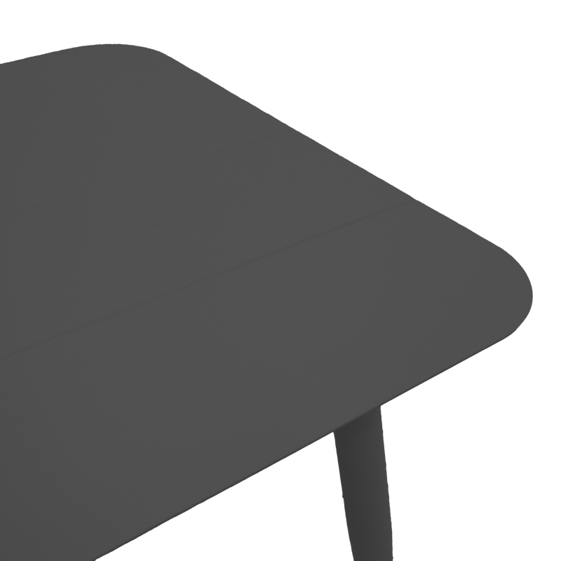 Трапезна маса Heven Vista комплект от 5 части, черен алуминий 80x80x72см - Image 7