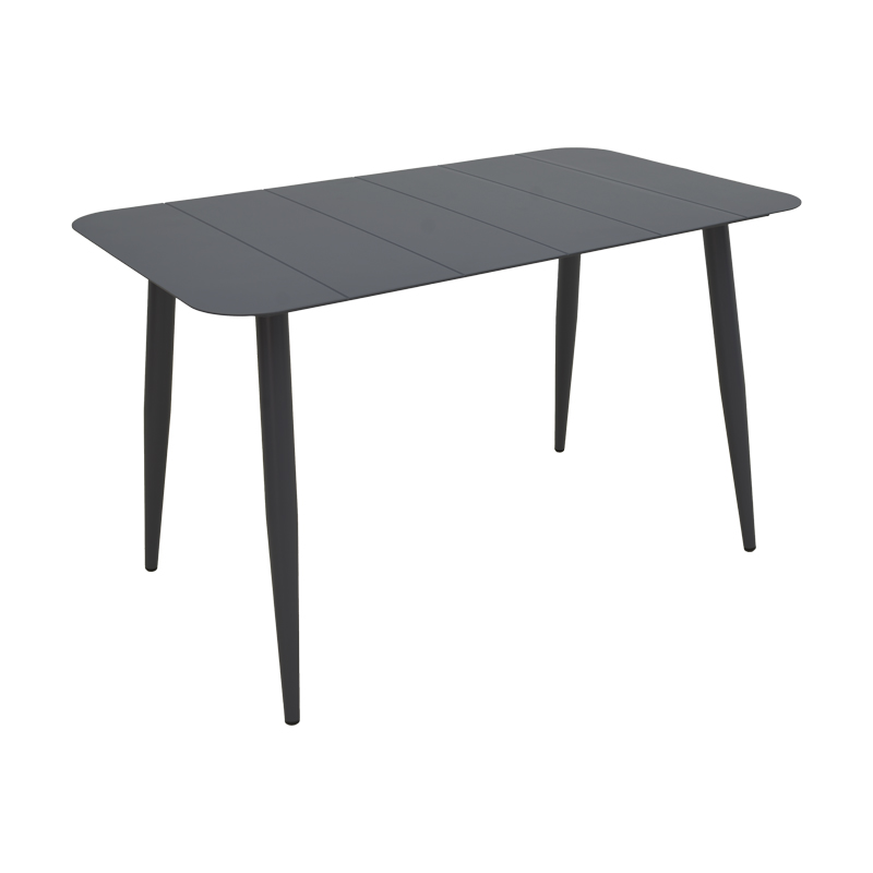 Трапезна маса Heven Vista комплект от 5 части, черен алуминий 120x70x72см - Image 5