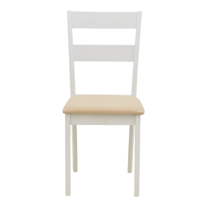 Трапезна маса Dallan Mabor 7 части бяло каучуково дърво 120-150x80x73.8 см - Image 6