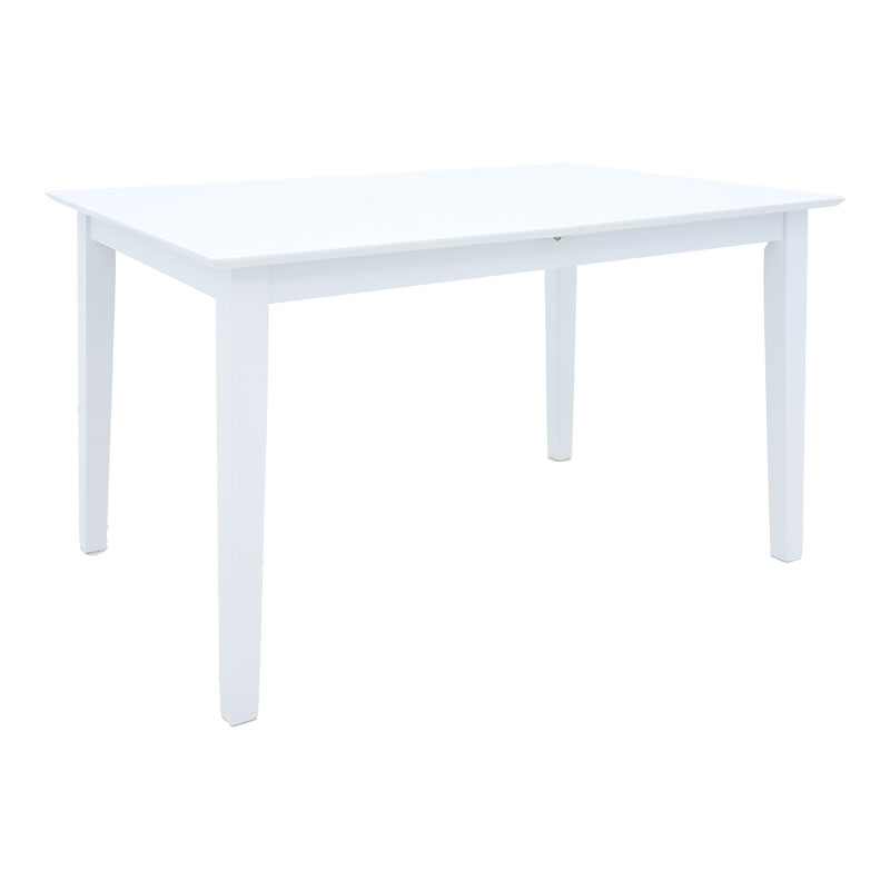 Трапезна маса Dallan Mabor 7 части бяло каучуково дърво 120-150x80x73.8 см - Image 7