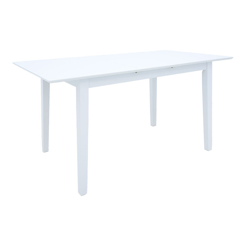 Трапезна маса Dallan Mabor 7 части бяло каучуково дърво 120-150x80x73.8 см - Image 8