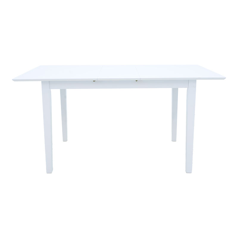 Трапезна маса Dallan Mabor 7 части бяло каучуково дърво 120-150x80x73.8 см - Image 9