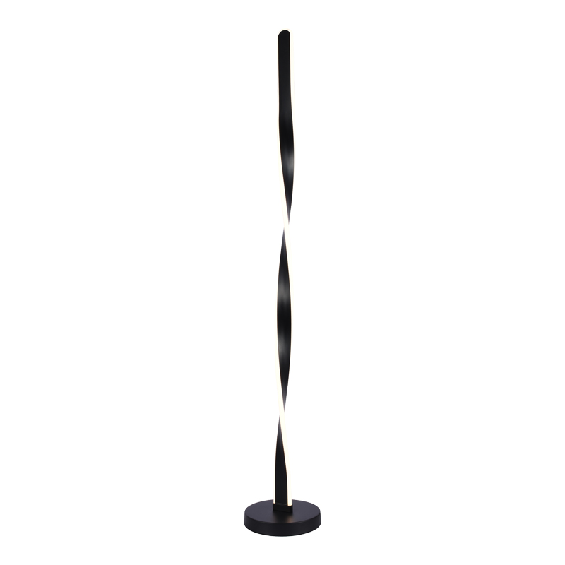 LED подова лампа Jounko черна метална, Φ20x130 см - Image 3