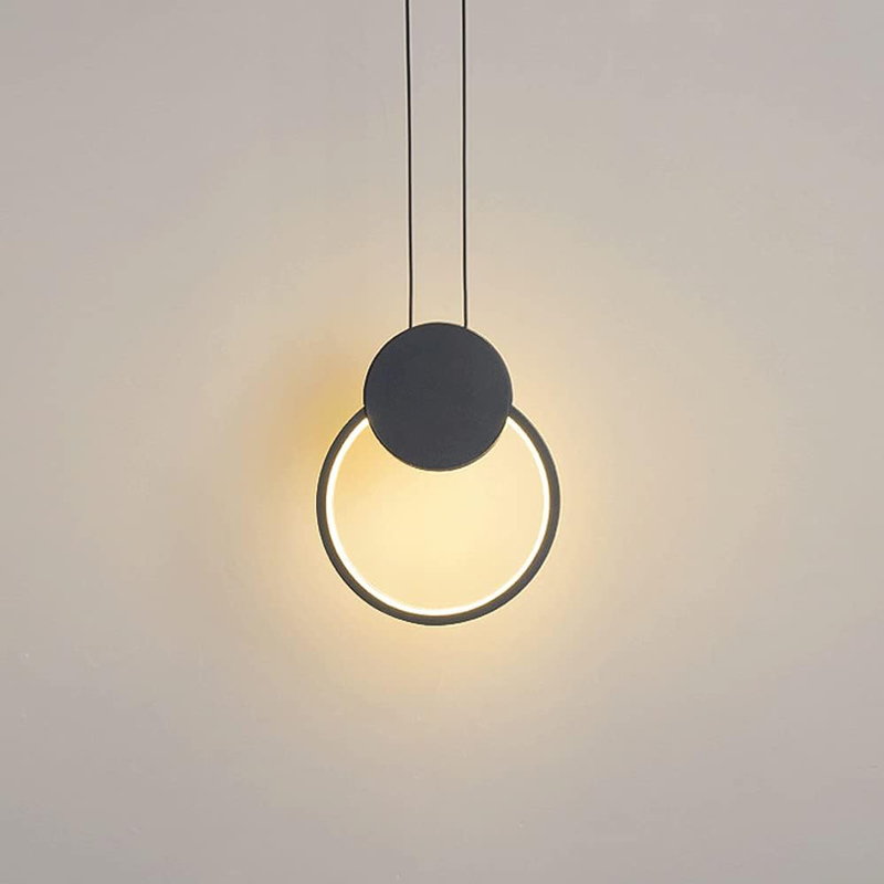 LED таванна лампа Ganden черна метална, Φ26.5x20см - Image 3