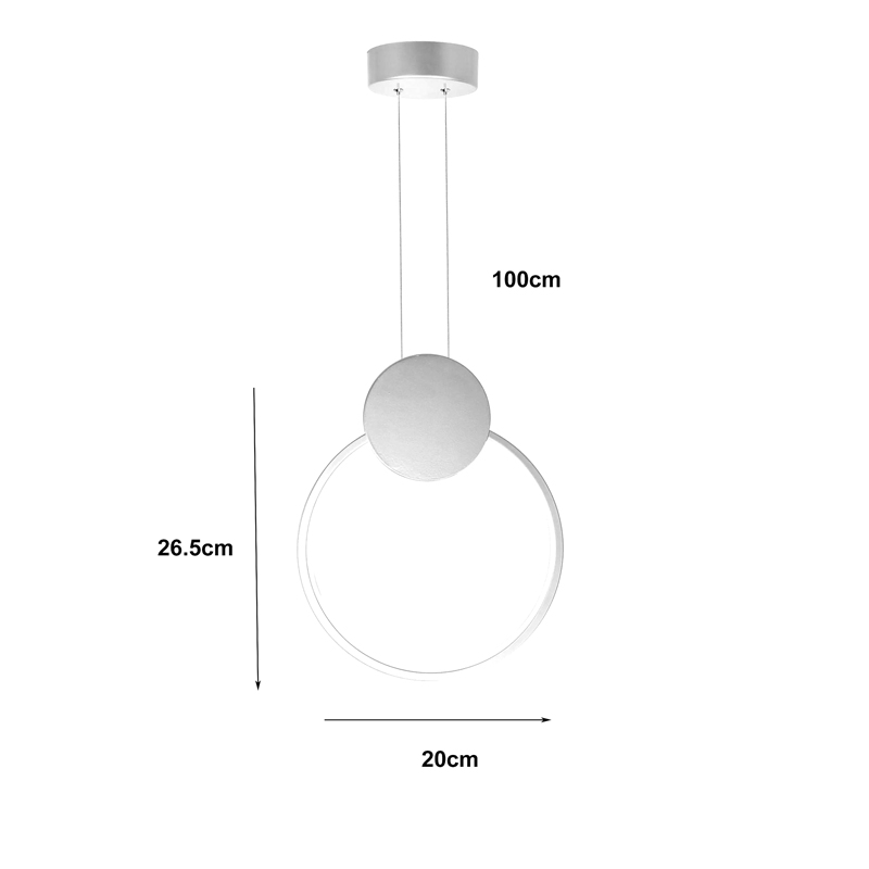 LED таванна лампа Ganden златиста метална, Φ26.5x20см - Image 3