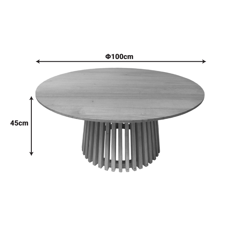 Холна маса Kenda I mindi, естествено дърво, Φ100x45см - Image 4