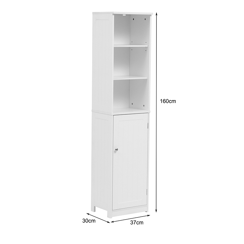 Desilia MDF бял колонен шкаф 37x30x160см - Image 7