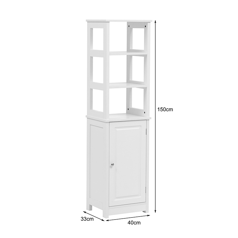 Larben MDF бял шкаф 40x33x150см - Image 8