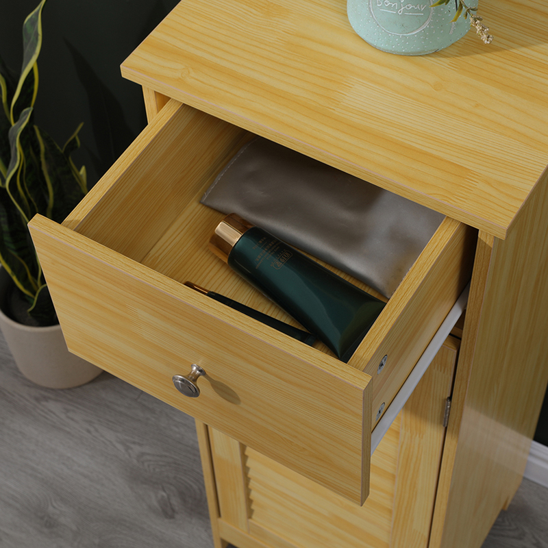 Шкаф Chesy от MDF в естествен цвят 32x30x87см - Image 5