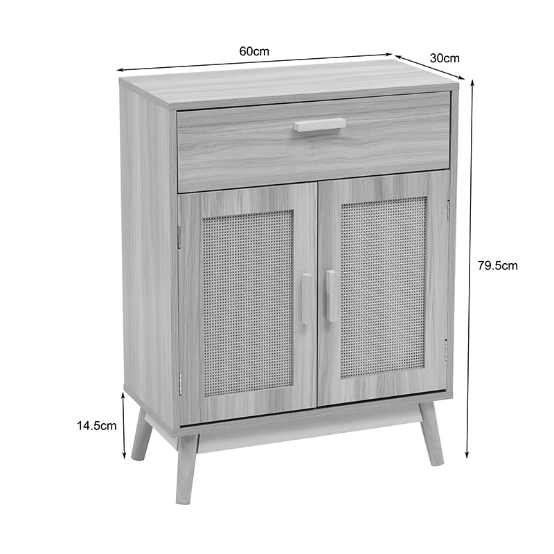 Scandy бюфет борова дървесина-ратан в естествен нюанс 60x30x80см - Image 10