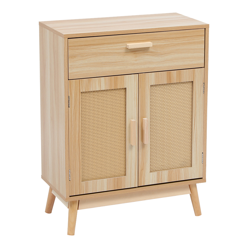 Scandy бюфет борова дървесина-ратан в естествен нюанс 60x30x80см