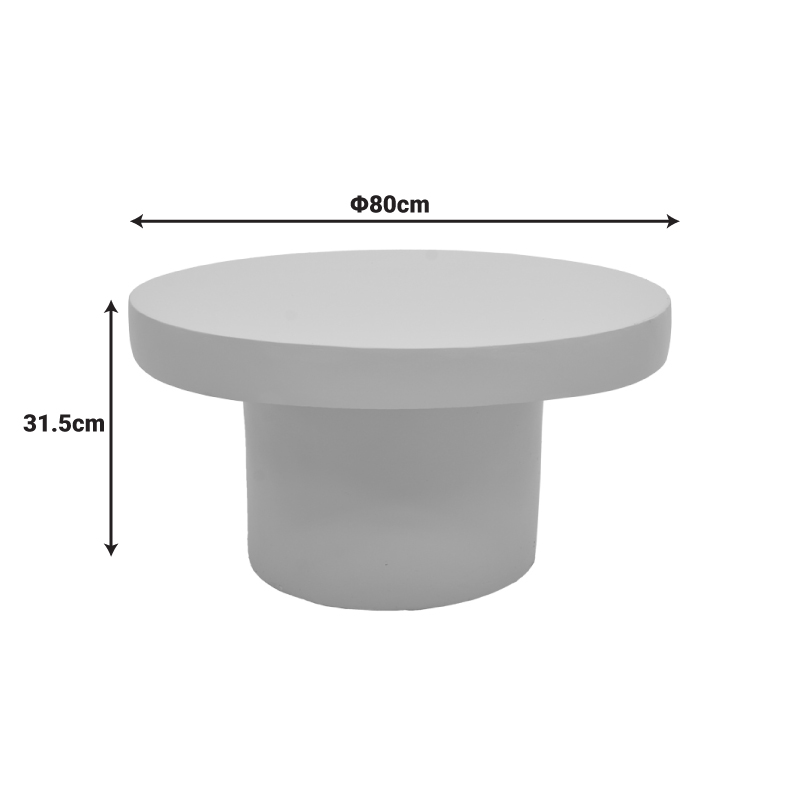 Холна маса Umbra MGO светло сива Φ80x31.5см - Image 4