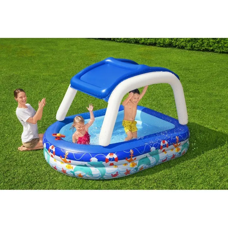 Детски надуваем басейн с подвижен сенник 2.13m x 1.55m x 1.32m - Image 5