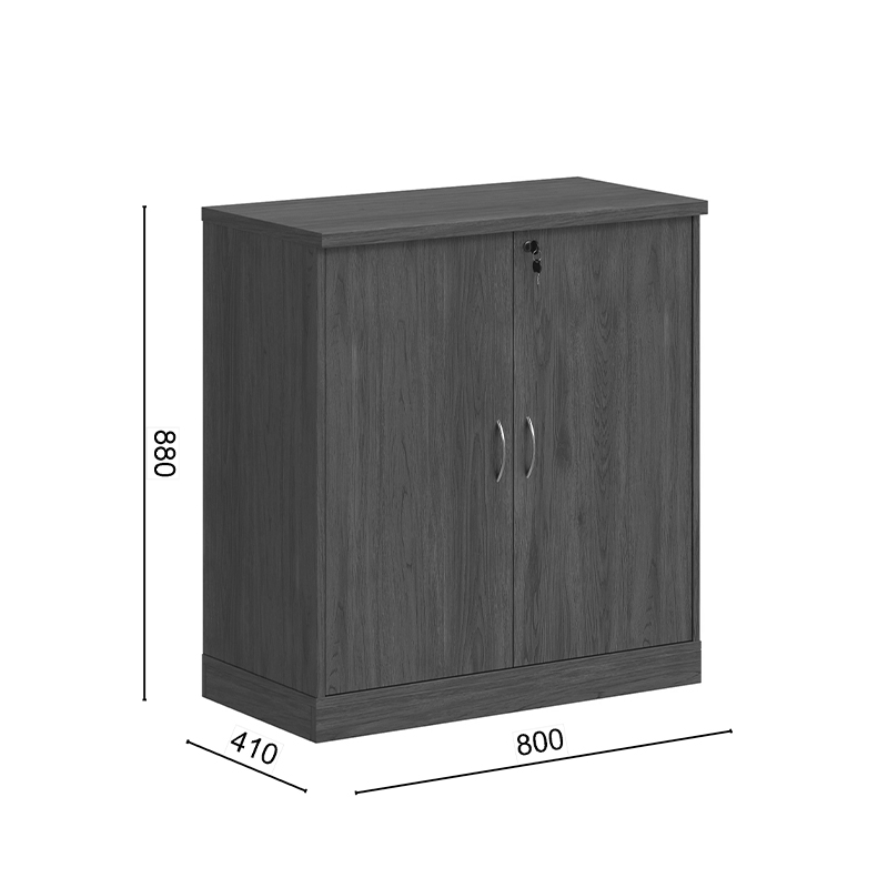 Нисък професионален офис шкаф Fesialo венге 80x41x80см - Image 8
