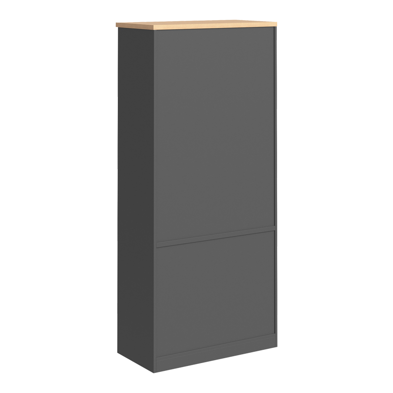 Професионална офис библиотека Fesialo естествено-антрацит 80x40x180см - Image 6