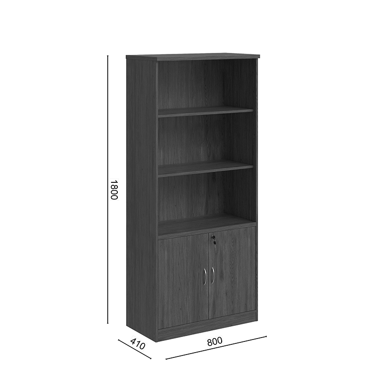 Професионална офис библиотека Fesialo венге 80x40x180см - Image 8