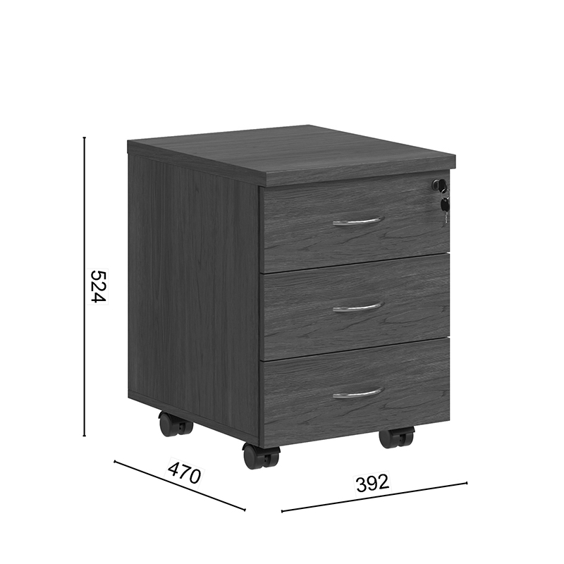 Професионален модул с чекмеджета на колелца Fesialo венге 39x47x52.5см - Image 6