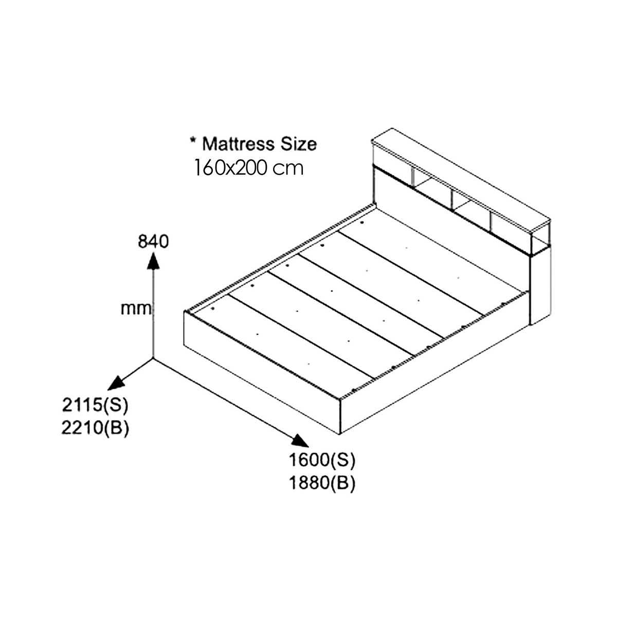 Легло с матрак Olympus Utopia венге 160x200см - Image 11