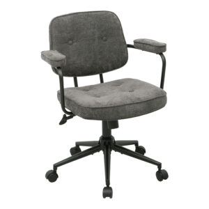 Офис стол Leberta антрацит плат 64x63.5x86-96см