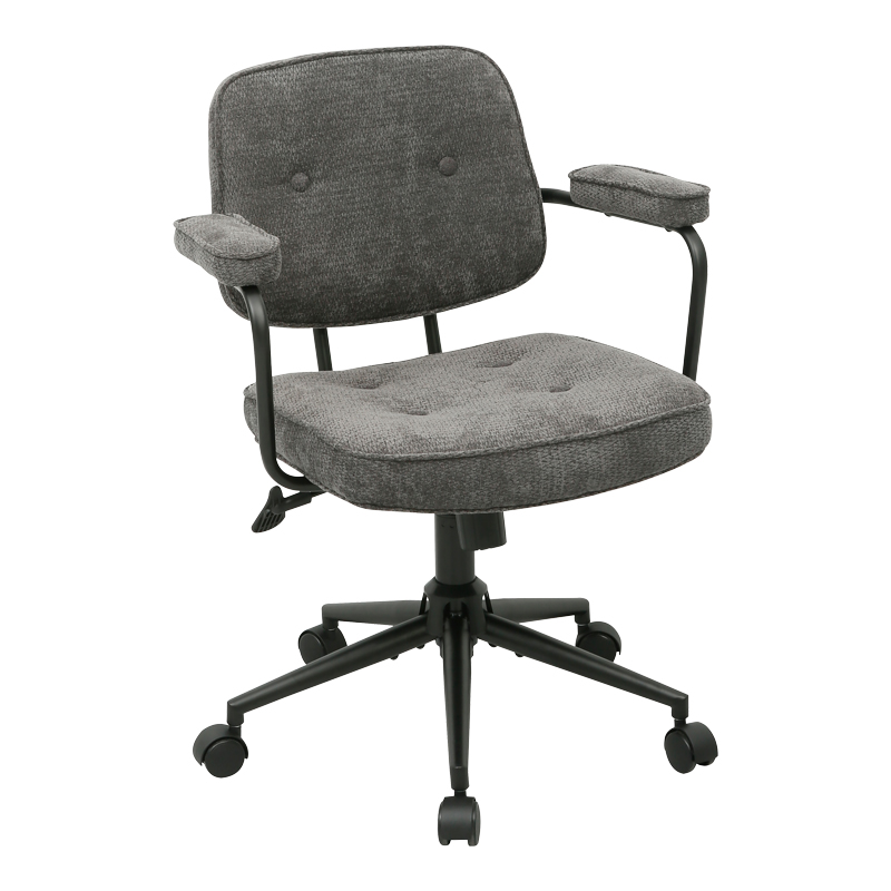 Офис стол Leberta антрацит плат 64x63.5x86-96см