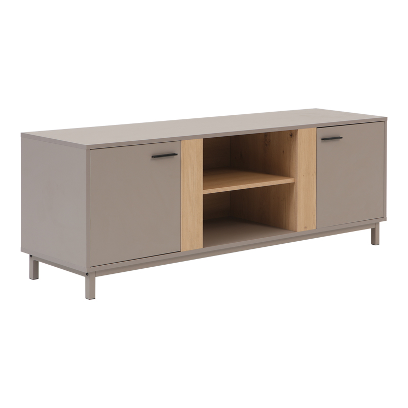 ТВ шкаф Polenio капучино с естествен цвят 150x40x53см - Image 2