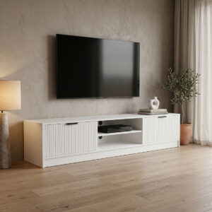 Шкаф за телевизор Lemardo бял 180x40x40см