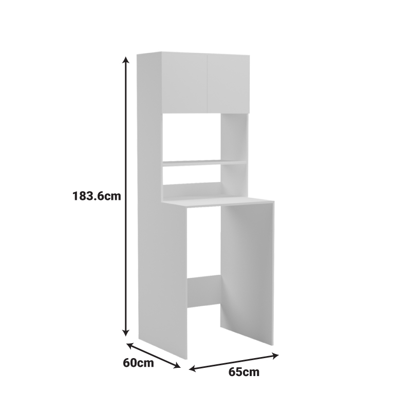 Шкаф за пране Chaxe бял 65x60x183.6 см - Image 6