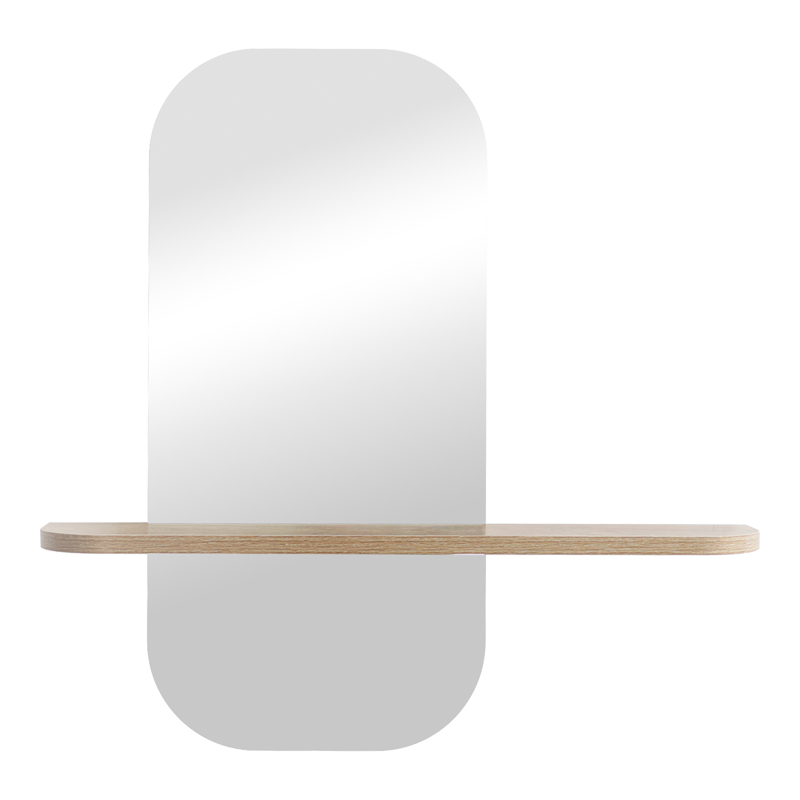 Огледало Lunaria от MDF в естествен нюанс 60x11.5x60см - Image 3