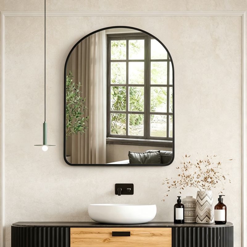 Огледало Selene черно MDF 46x1.2x60 см - Image 2