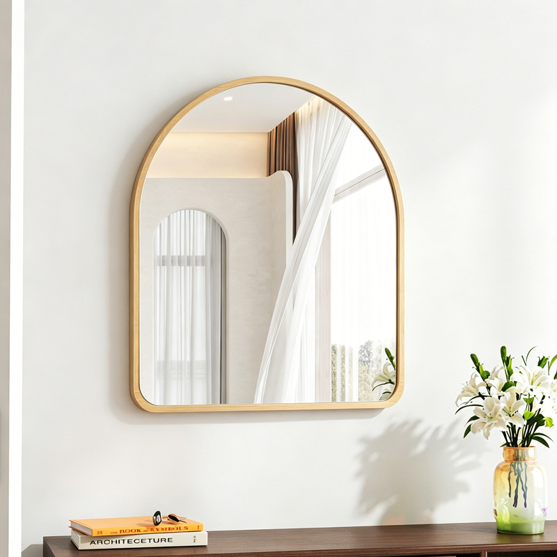 Огледало Selene от MDF в естествен нюанс 46x1.2x60 см - Image 2